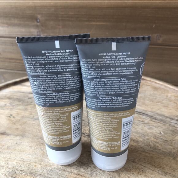 (2) Paul Mitchell Construction Styling Paste 2.5 oz Each - Picture 4 of 6